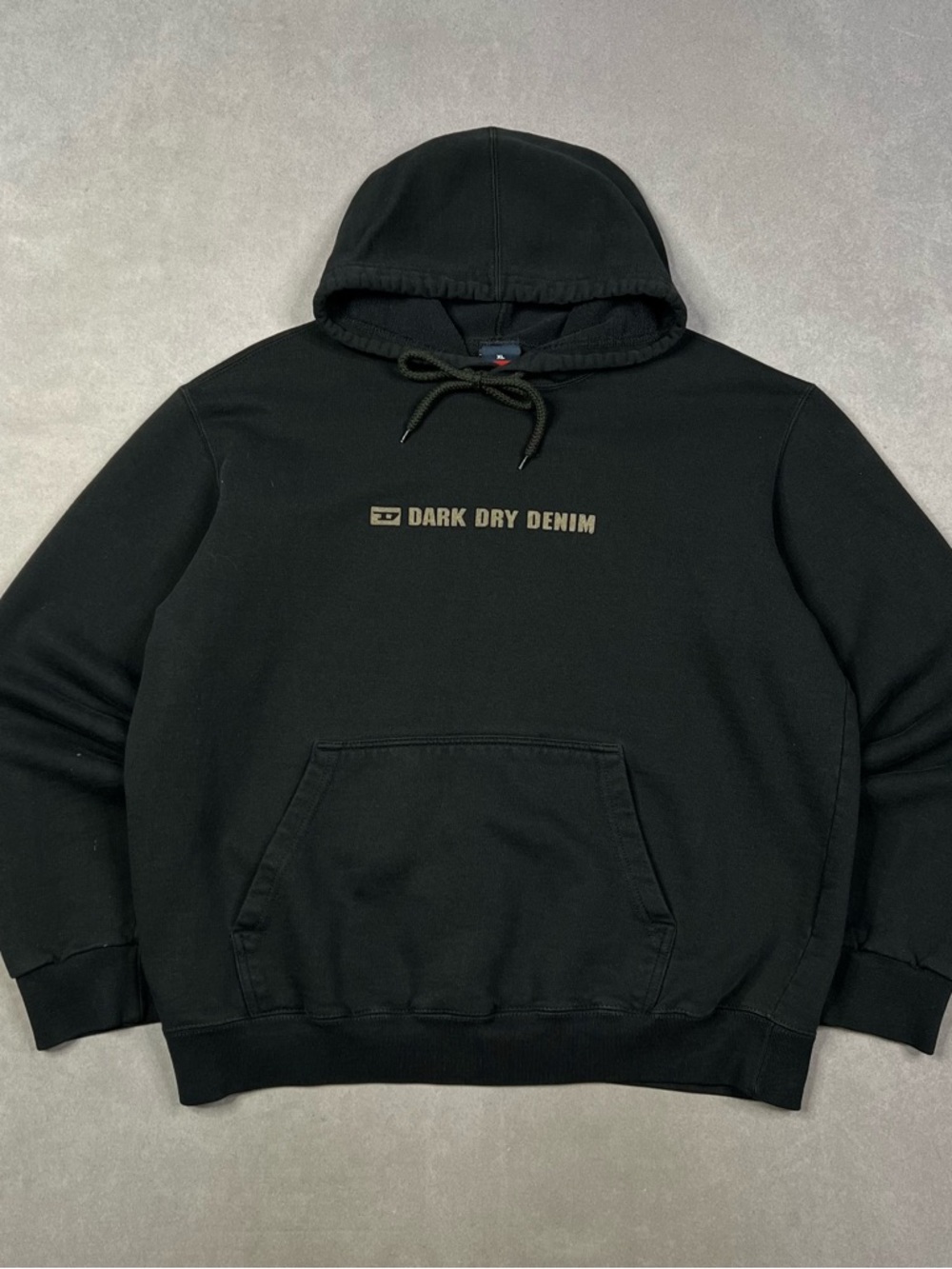 Diesel Black 'Dark Dry Denim' Pullover Hoodie